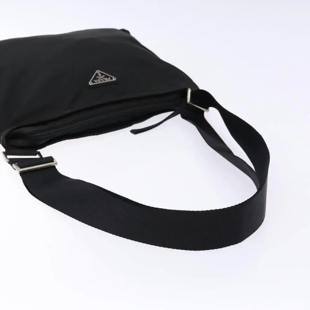 PRADA Shoulder Bag Nylon Black Silver - Picture 7 of 12